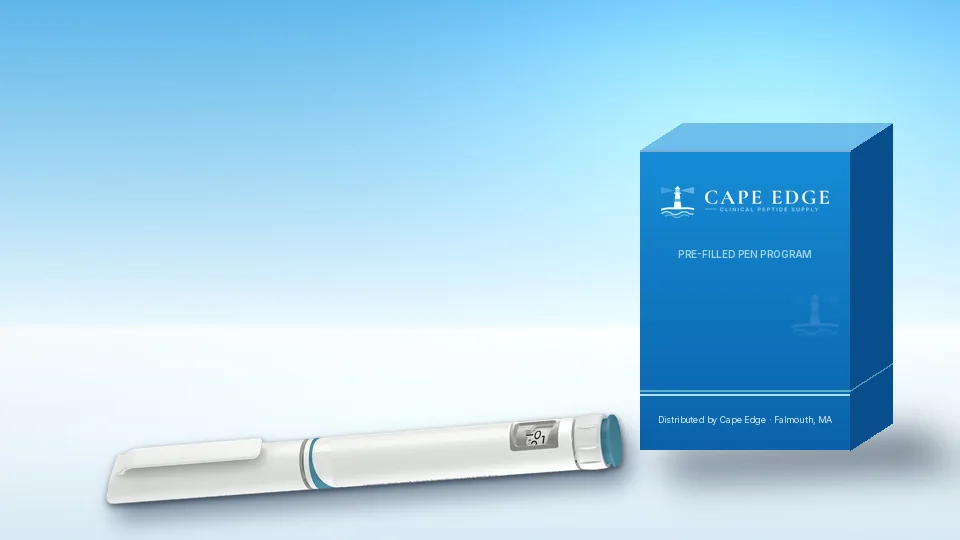 GLOW: pre-filled pen, distributed by Cape Edge